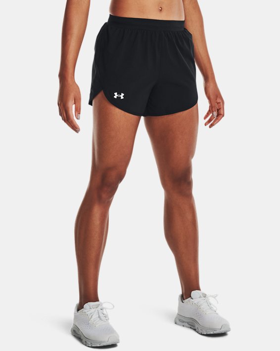 Women's UA Fly-By Elite 3'' Shorts, Black, pdpMainDesktop image number 0